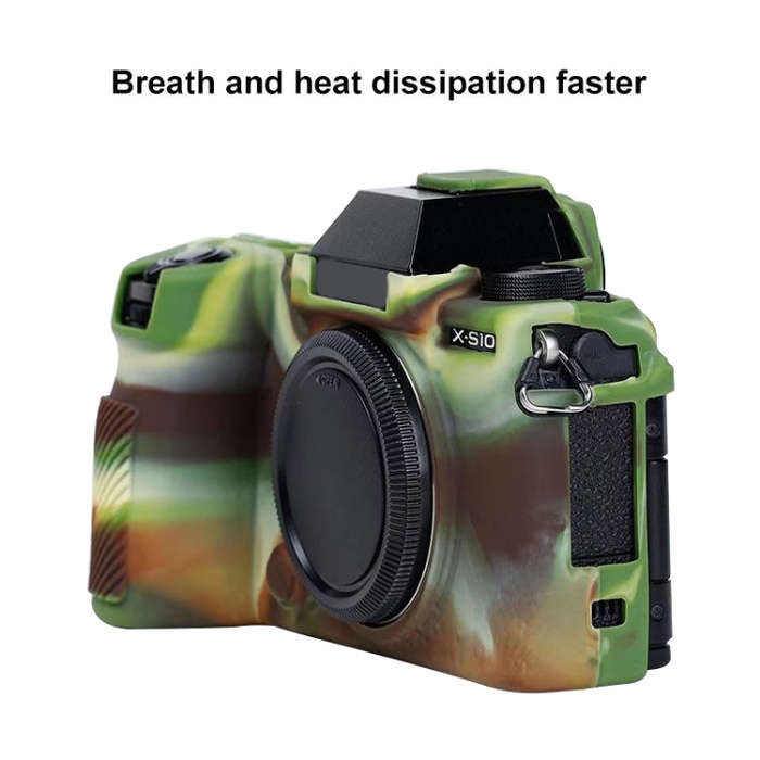 Soft Silicone Protective Case for FUJIFILM X-S10 (Camouflage)