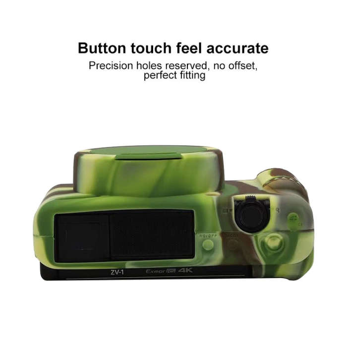 Soft Silicone Protective Case for Sony ZV-1 (Camouflage)