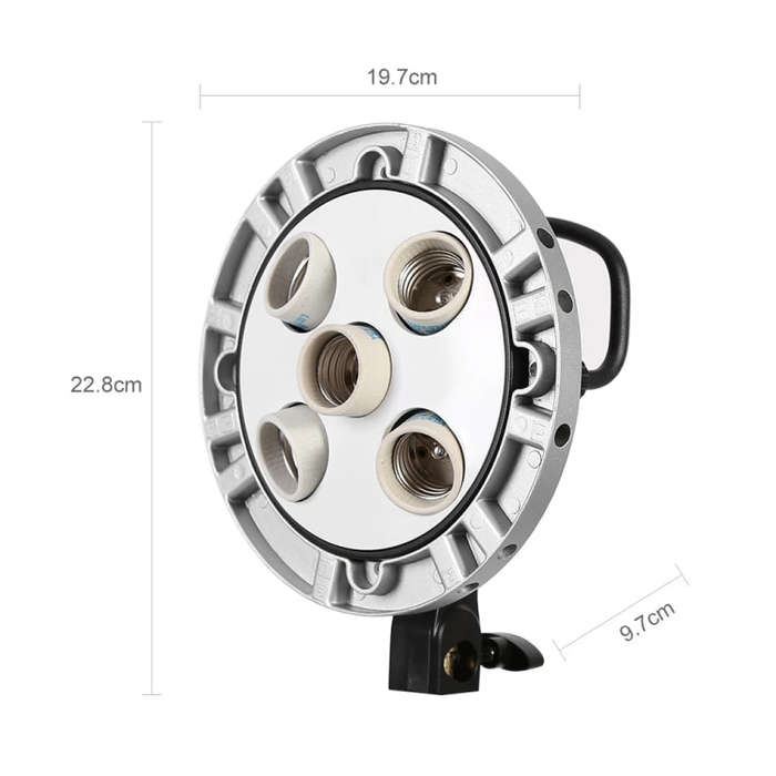 Godox TL-5 5 in 1 E27 Socket Tricolor Bulb Light Lamp Head Mount(AU Plug)