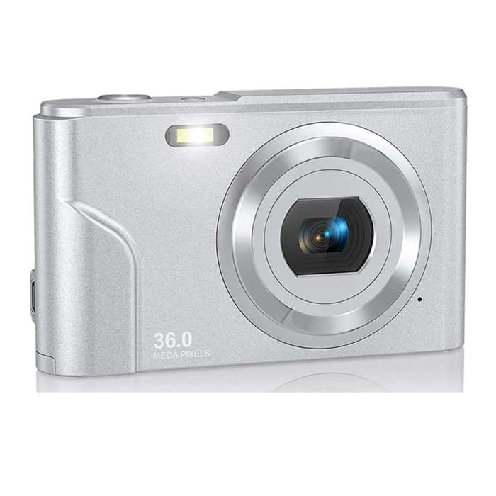 DC311 2.4 inch 36MP 16X Zoom 2.7K Full HD Digital Camera Children Card Camera, UK Plug (Silver)