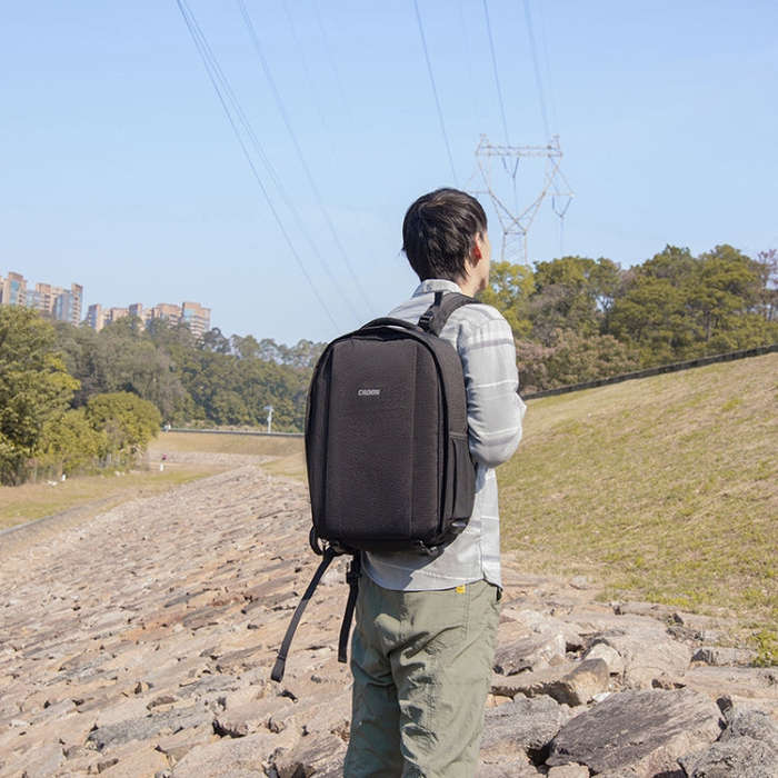 CADeN Multifunctional Shoulder SLR Camera Lens Bag Photography Backpack (Black)