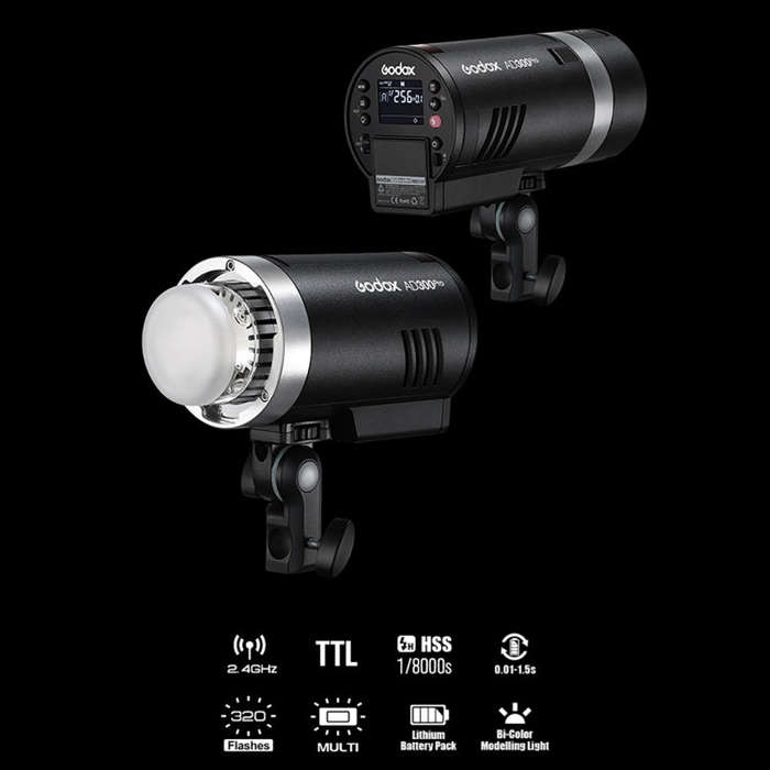 Godox  AD300 Pro 300Ws TTL HSS Pocket Flash Outdoor Speedlite Light Kits(EU Plug)
