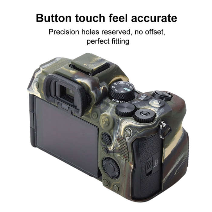 Soft Silicone Protective Case for Sony A7 IV (Camouflage)