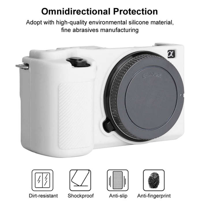 For Sony ZV-E10 Soft Silicone Protective Case (White)
