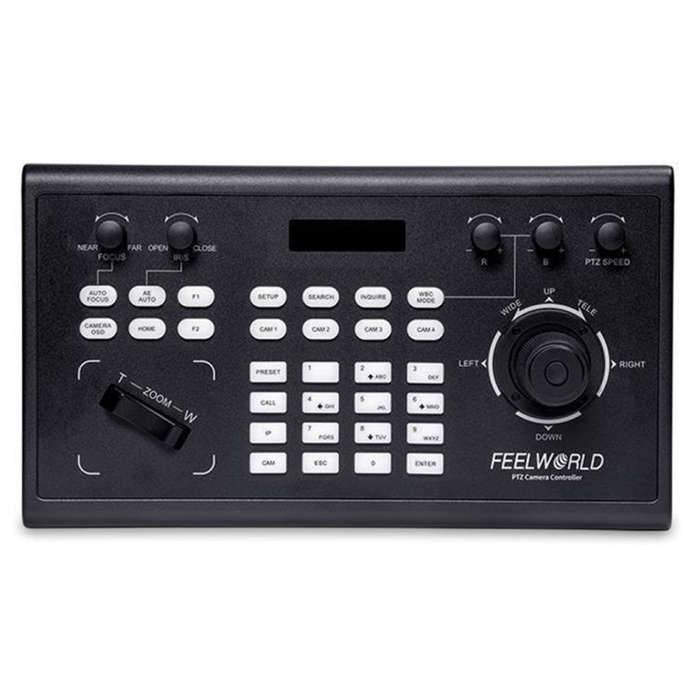 FEELWORLD KBC10 PTZ Camera Controller with Joystick and Keyboard Control ,Support PoE(US Plug)