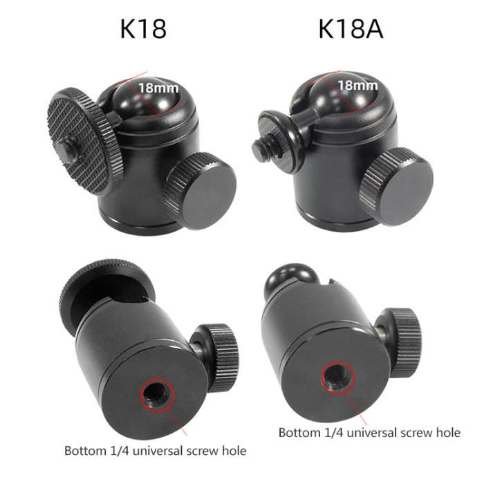 BEXIN K18A Mini 360 Degree Rotation Panoramic Metal Ball Head