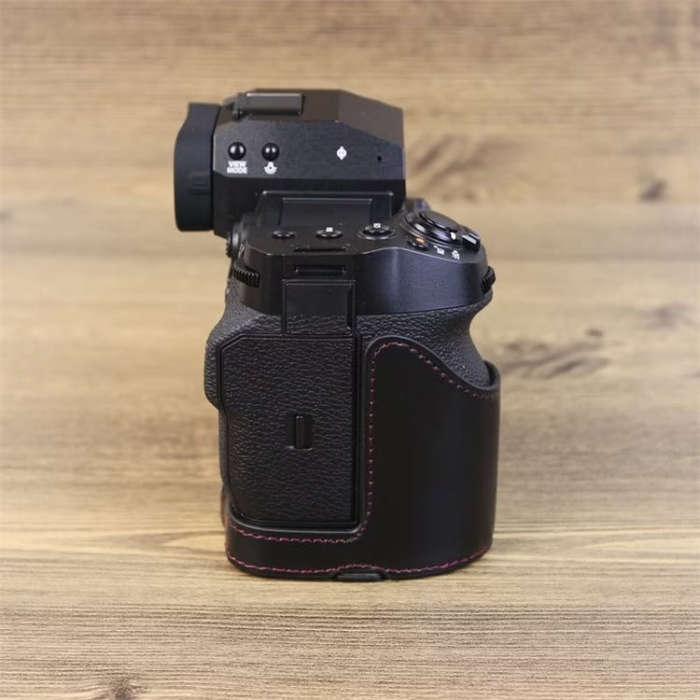 For Fujifilm XH2S 1/4 inch Thread PU Leather Camera Half Case Base (Coffee)