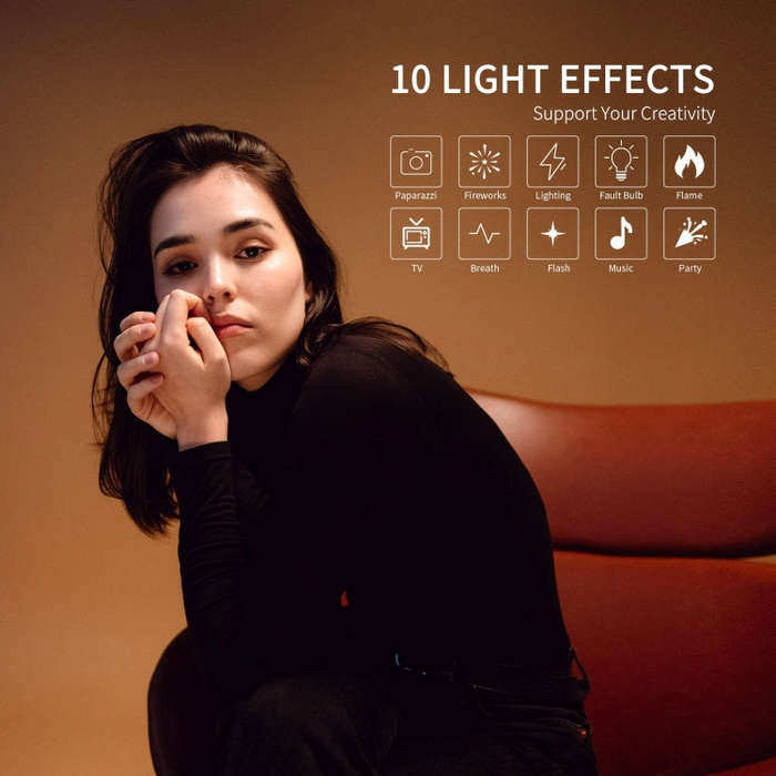FEELWORLD FL125B 125W Bi-color Point Source Video Light, Bluetooth APP Control(US Plug)
