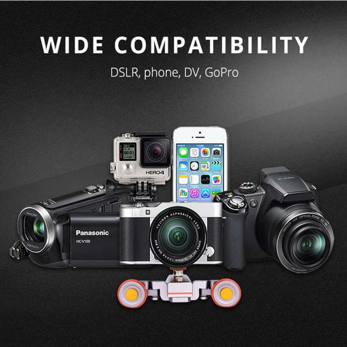YELANGU L4X Camera 3-wheel Dolly II Electric Track Slider 3-Wheel Video Pulley Rolling Dolly Car ...