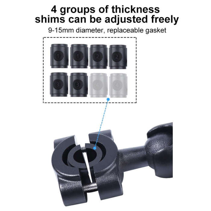 25mm Ballhead Car Front Seat Handlebar Fixed Mount Holder with Tripod Adapter & Screw for GoPro, ...