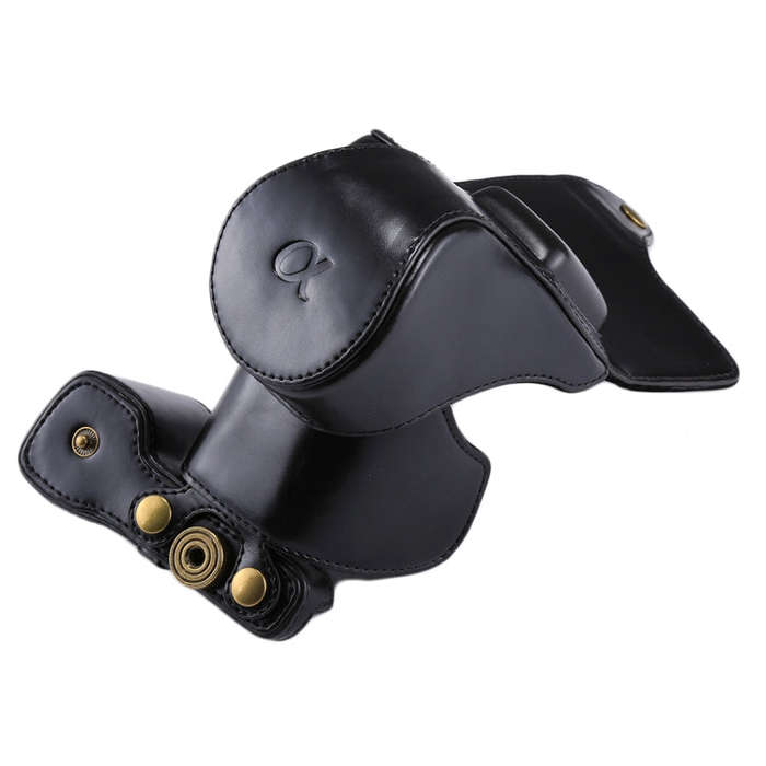 Full Body Camera PU Leather Case Bag with Strap for Sony NEX 5N / 5R / 5T (16-50mm / 18-55mm Lens...