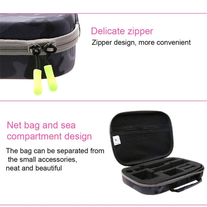 Camouflage Pattern EVA Shockproof Waterproof Portable Case forGoPro, Insta360, DJI and Other Acti...