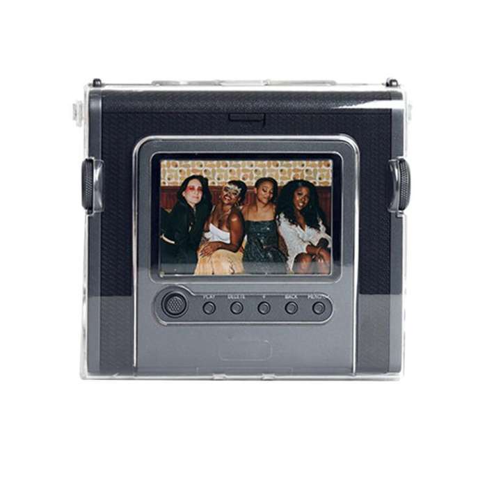For FUJIFILM instax WIDE Evo Protective Crystal Shell Case with Strap (Transparent)