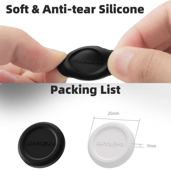 For Insta360 GO 3S Sunnylife 2pcs Black and White Scratch-resistant Lens Protective Cap