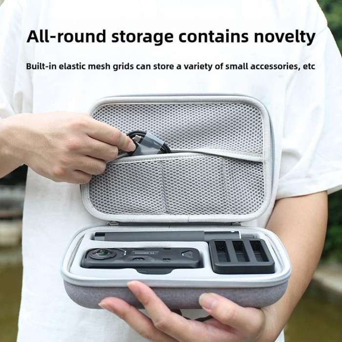 For Insta360 X4 / X5 Carrying Case Portable Storage Bag, Size: 24.2 x 16 x 6.3cm (Grey)