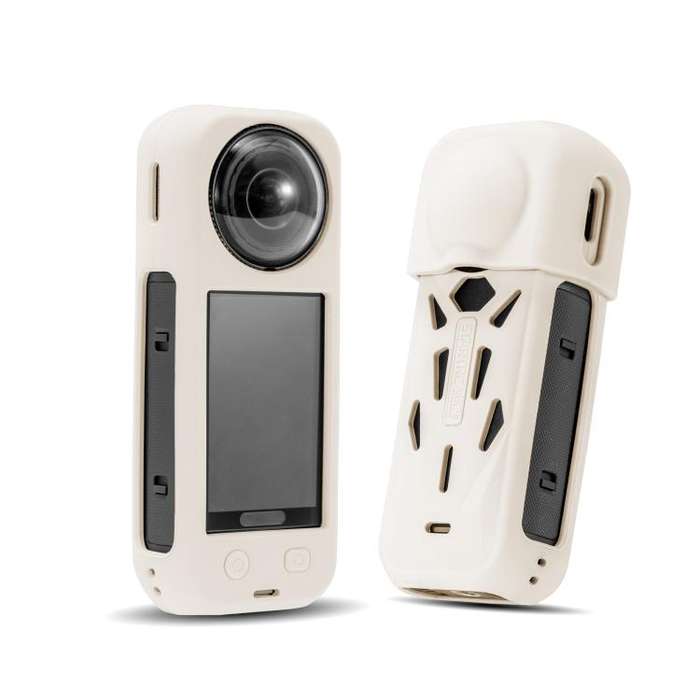 For Insta360 X5 STARTRC Silicone Heat Dissipation Protective Cover with Lens Cover (White)