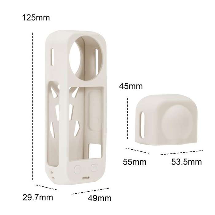 For Insta360 X5 STARTRC Silicone Heat Dissipation Protective Cover with Lens Cover (White)