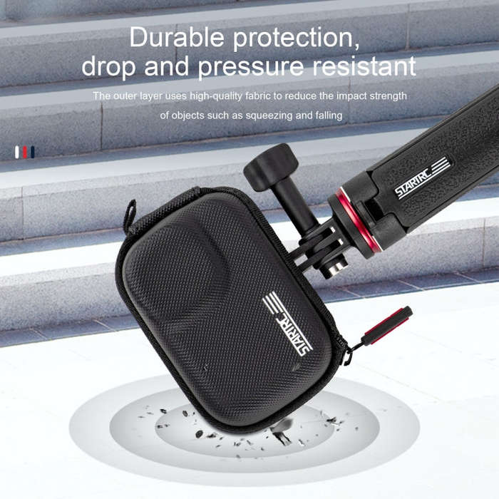STARTRC Camera PU Carry Case For Insta360 GO3 / DJI Action 3 / 4 / 5 Pro (Black)