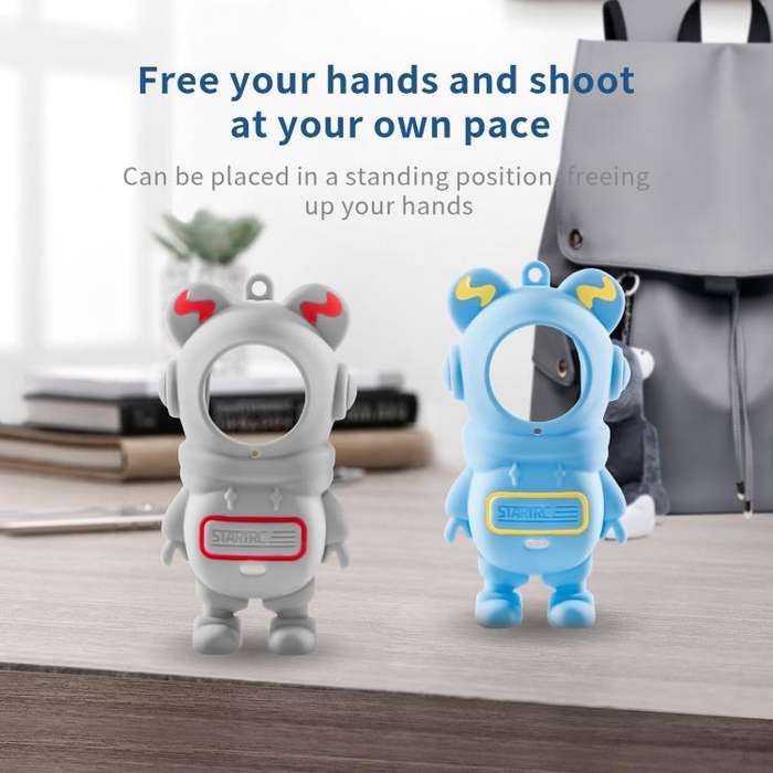 For Insta360 GO 3S STARTRC Cartoon Silicone Protective Case (Dark Gray)