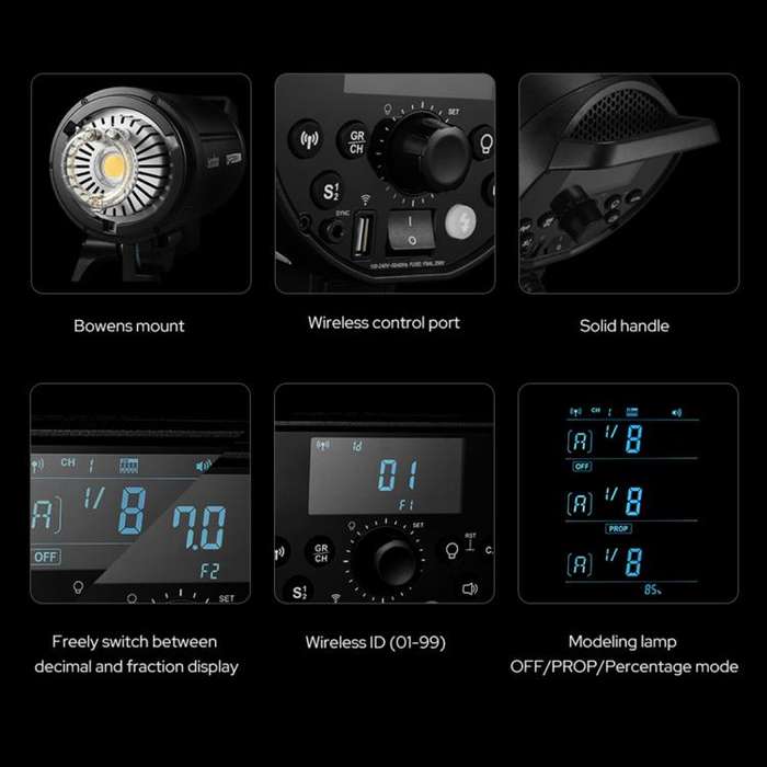 Godox DP1000III-V Studio Flash Photo Light 1000Ws 2.4G Wireless X System Bowens Mount Light (US P...
