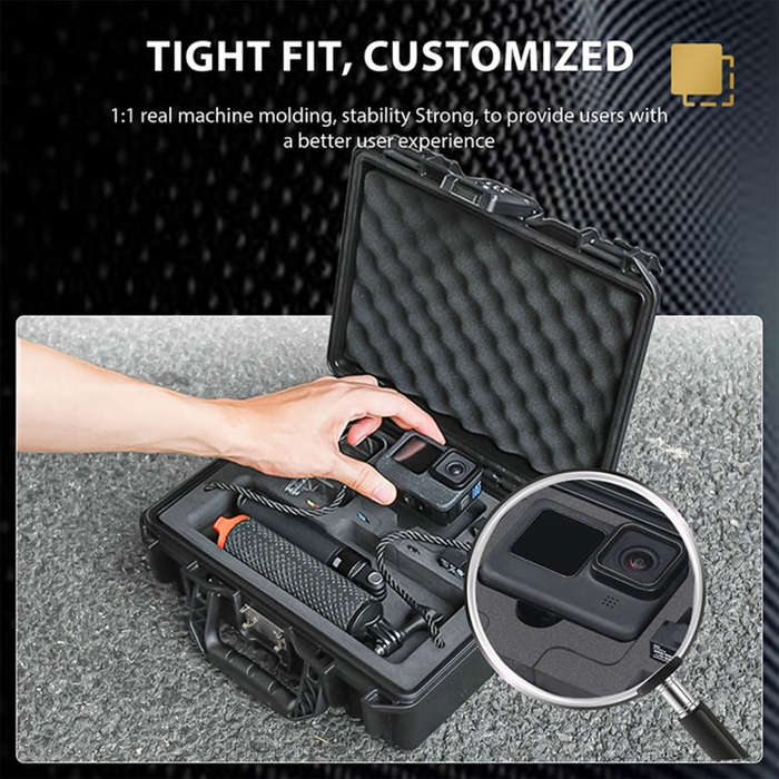 STARTRC DIY Combination Lock Waterproof Dual-layer Suitcase Storage Box (Black)