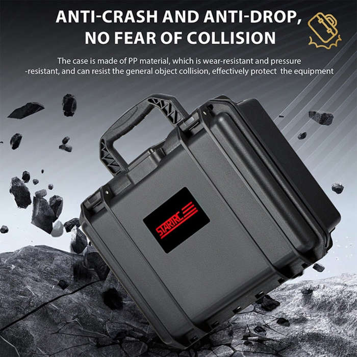 STARTRC DIY Combination Lock Waterproof Dual-layer Suitcase Storage Box (Black)
