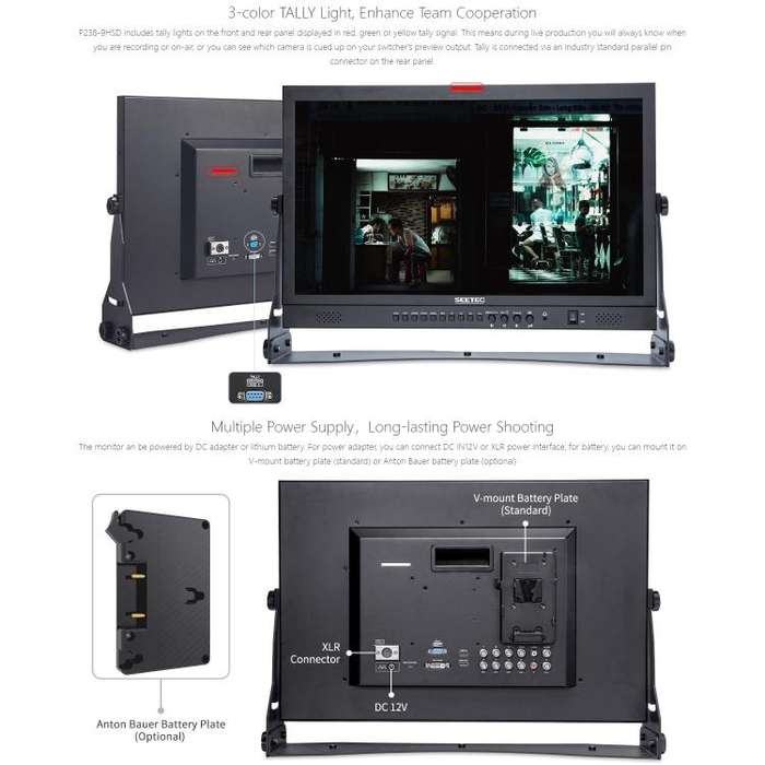 SEETEC P238-9HSD 23.8 inch 3G-SDI 4K HDMI Pro Broadcast LCD Monitor IPS Full HD 1920x1080 Monitor...