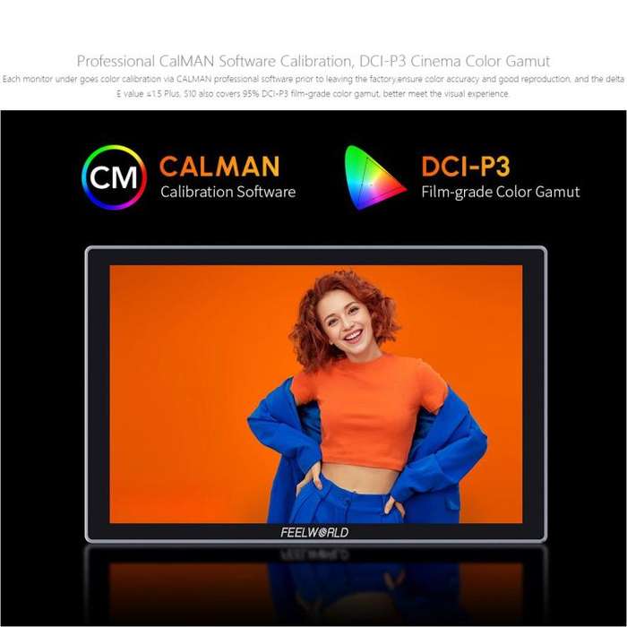 FEELWORLD S10 10.1 inch 12G SDI HDMI2.0 Camera Field Monitor High Brightness 1200nit Touchscreen ...