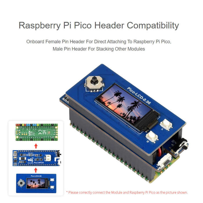 Waveshare UPS Module Uninterruptible Power Supply 600mAh Li-Po Battery Module Stackable Board for...