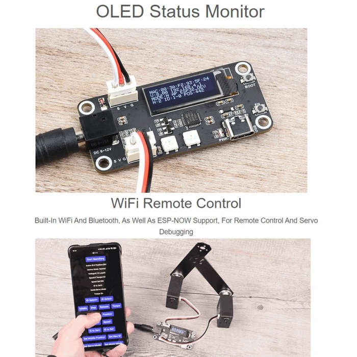 Waveshare ESP32 Servo Driver Expansion Board, Built-In WiFi and BT