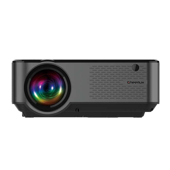 Cheerlux C9 1280x720 720P HD Smart Projector, Support HDMI x 2 / USB x 2 / VGA / AV (Black Grey)