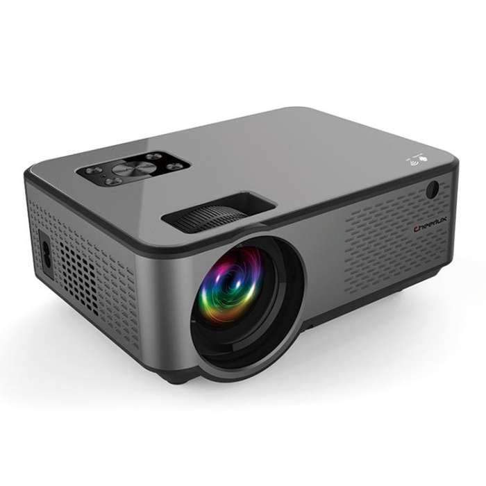 Cheerlux C9 1280x720 720P HD Smart Projector, Support HDMI x 2 / USB x 2 / VGA / AV (Black Grey)