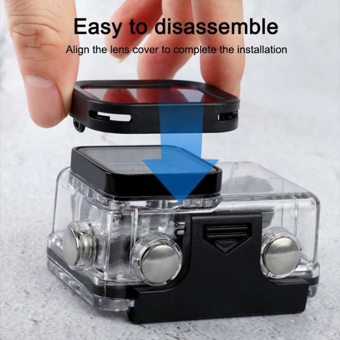Housing Diving Color Lens Filter for DJI Osmo Action 1 (Red)