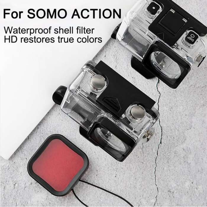 Housing Diving Color Lens Filter for DJI Osmo Action 1 (Red)