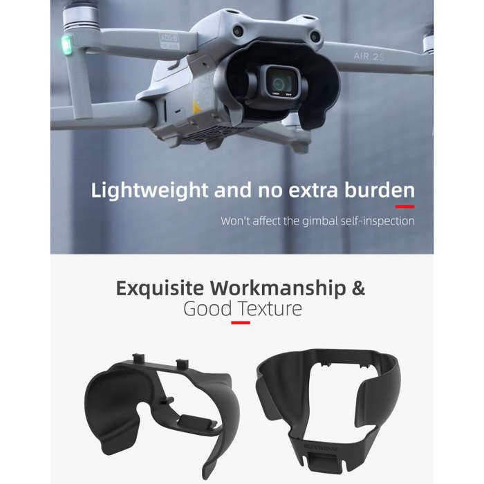 Sunnylife A2S-Q9350 Camera Lens Sunshade Anti-glare Hood for DJI Air 2S / Mavic Air 2 (Black)