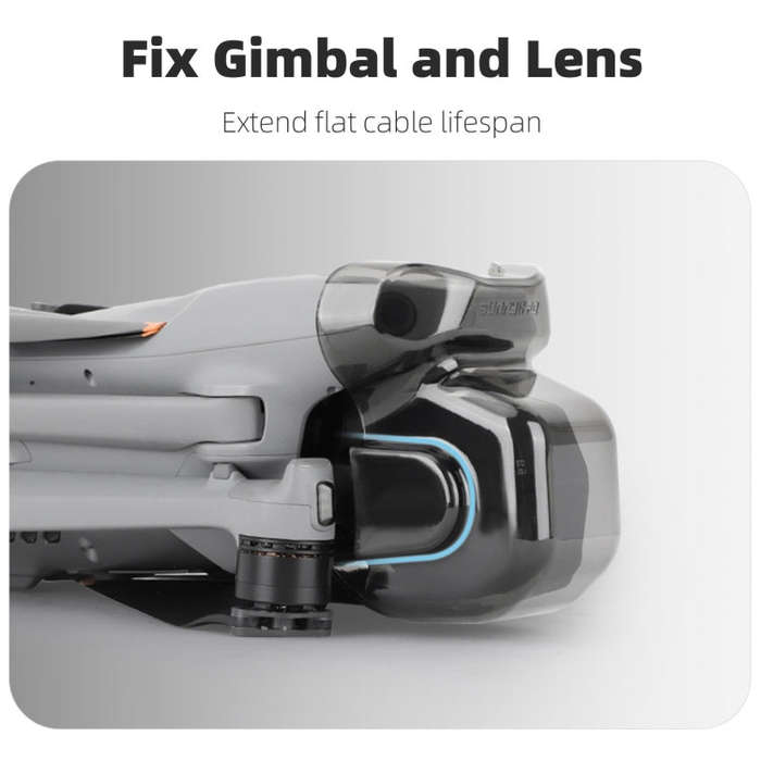 For DJI Air 3S Sunnylife Integrated Gimbal Cover Transparent Lens Cap Vision System Protector (Grey)
