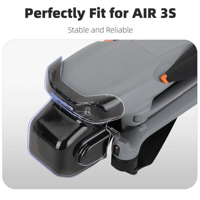 For DJI Air 3S Sunnylife Integrated Gimbal Cover Transparent Lens Cap Vision System Protector (Grey)