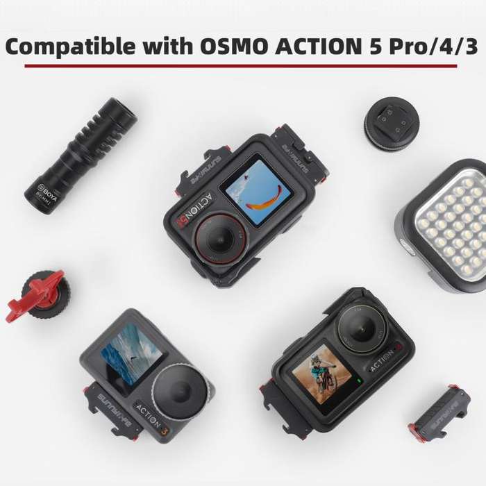 For DJI Osmo 360 / Action 5 Pro / 4 / 3 Sunnylife Magnetic Quick-Release Cold Shoe Adapter Action...