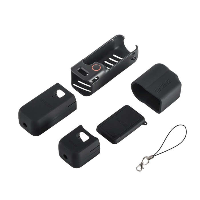 For DJI OSMO Pocket 3 STARTRC 5 in 1 Body Lens Handle Screen Silicone TPU Case (Black)