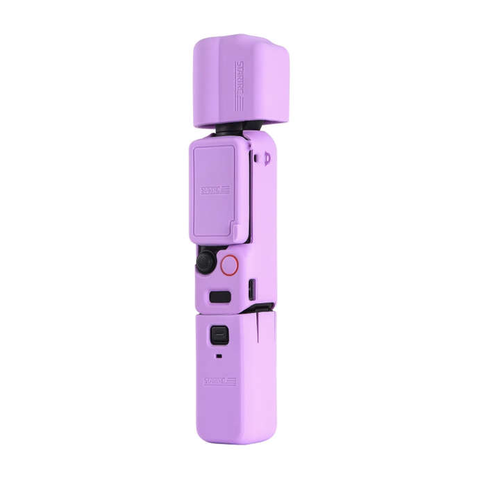 For DJI OSMO Pocket 3 STARTRC 5 in 1 Body Lens Handle Screen Silicone TPU Case (Purple)