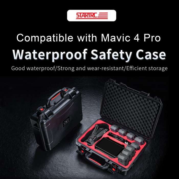 For DJI Mavic 4 Pro STARTRC Waterproof ABS Suitcase Storage Box (Black)