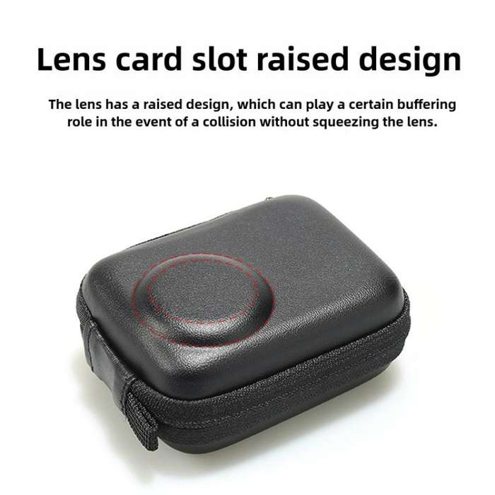For DJI Osmo Action 5 Pro / 4 / 3 Portable Body Half Coverage Storage Box Bag (Black)
