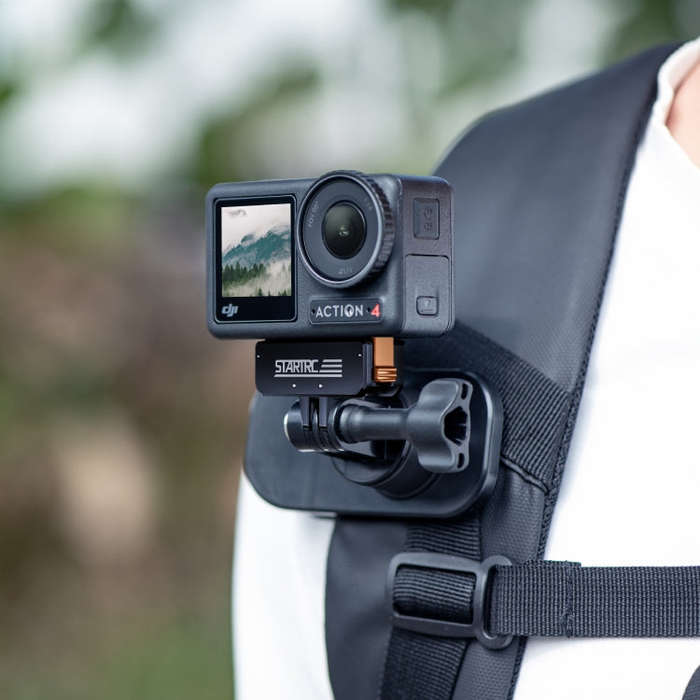 For DJI Osmo Action 5 Pro / 4 / 3 STARTRC Metal Quick Adapter Magnetic Foldable Extension Bracket...