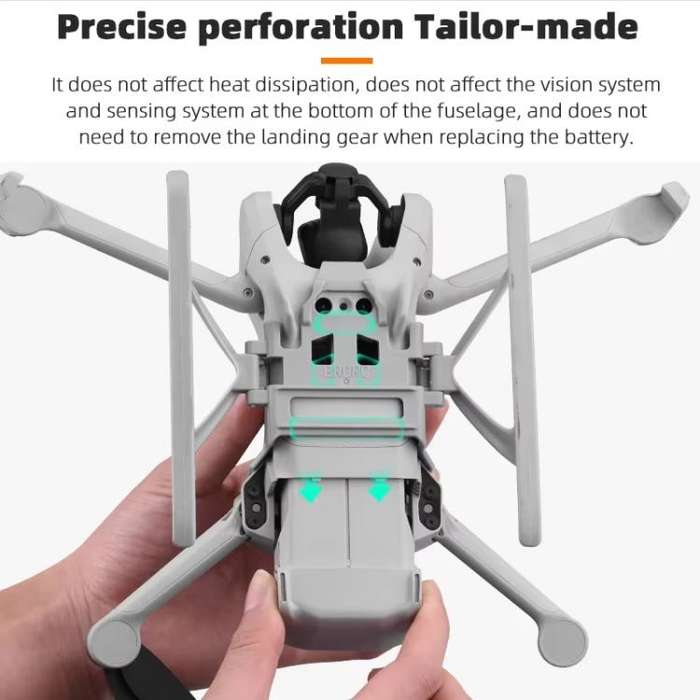 For DJI Mini 3 / 3 Pro BRDRC Folding Heightened Landing Gear Training Rack (Grey)