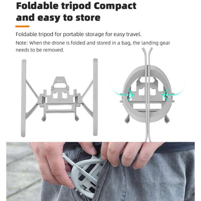 For DJI Mini 3 / 3 Pro BRDRC Folding Heightened Landing Gear Training Rack (Grey)