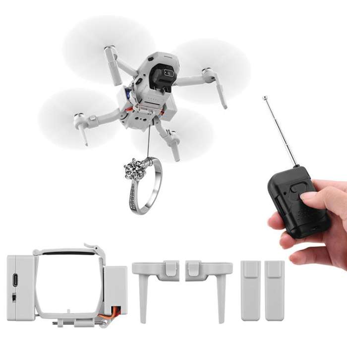 For DJI Mini 2 / Mavic Mini Air-Dropping System Thrower Parabolic (Grey)