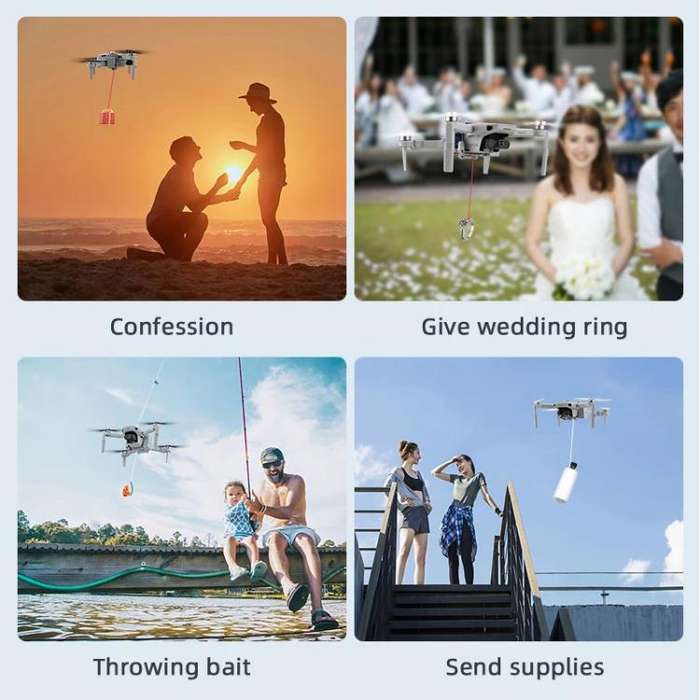 For DJI Mini 2 / Mavic Mini Air-Dropping System Thrower Parabolic (Grey)