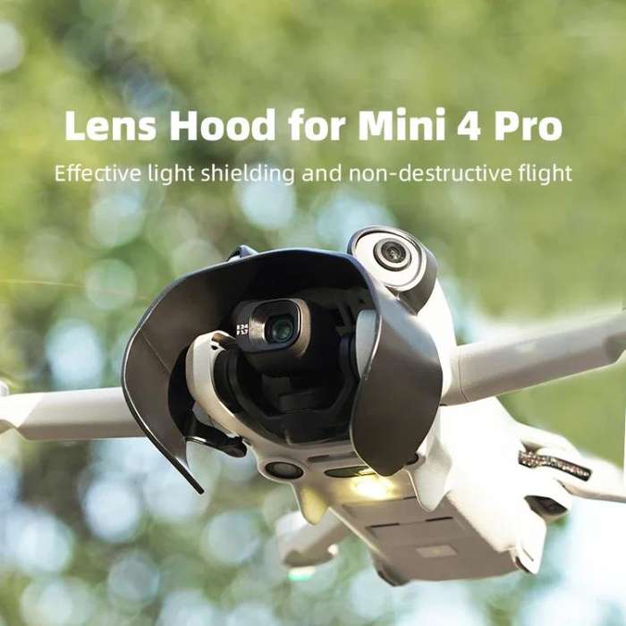 For DJI Mini 4 Pro BRDRC Lens Hood Gimbal Anti-Glare Sunshade Cover (Black)