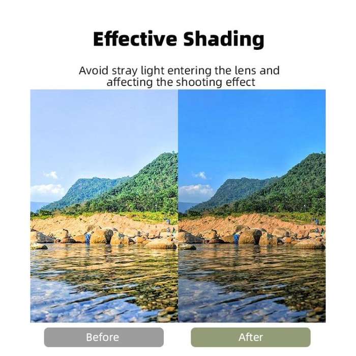 For DJI Mini 4 Pro BRDRC Lens Hood Gimbal Anti-Glare Sunshade Cover (Black)