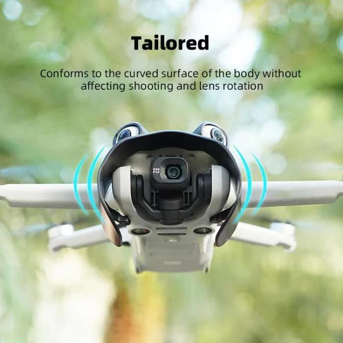 For DJI Mini 4 Pro BRDRC Lens Hood Gimbal Anti-Glare Sunshade Cover (Black)